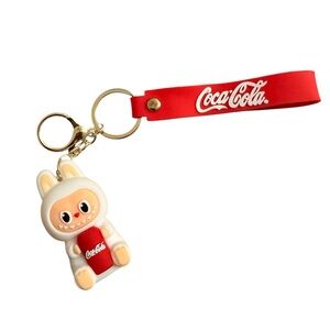 Coca Cola Red and White Bunny Keychain
